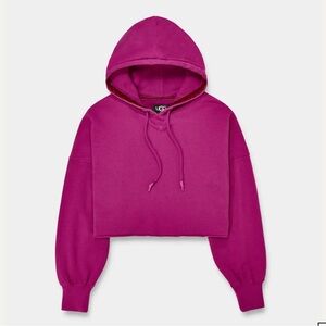 UGG Kiera Cropped Hoodie in Wild Violet